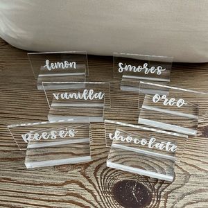 Wedding decor- dessert signs with stand